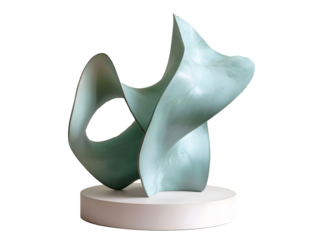 a poetic marriage of mint green and seafoam blue abstract shape on transparent background. PNG