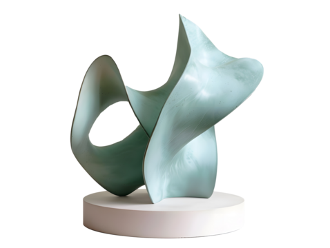 a poetic marriage of mint green and seafoam blue abstract shape on transparent background. PNG
