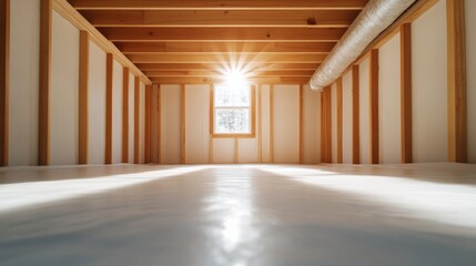 unfinished basement with natural light