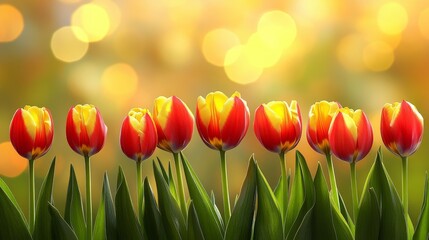 Spring tulips bouquet on a lively blue-green background, suitable for gifts on International Women's Day, Valentine's Day, birthdays, Easter, and 8 March, featuring space for text