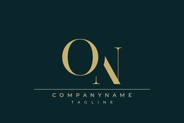 Elegant Monogram with Sophisticated Typography Design Featuring ON with Sophisticated Typography