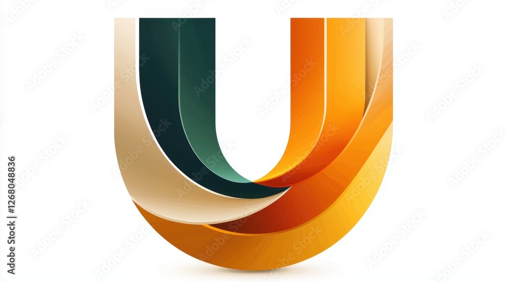 Poster a stylized letter 