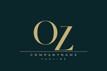Elegant Monogram with Sophisticated Typography Design Featuring OZ with Sophisticated Typography