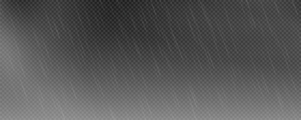 Raindrops on transparent background. Storm with rain and white cloud isolated on transparent background. Downpour, hail rainy weather. Rain and snow, rain and hail png.