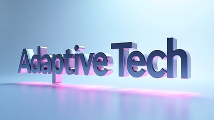 Innovative adaptive tech display with modern typography and appealing lighting effects