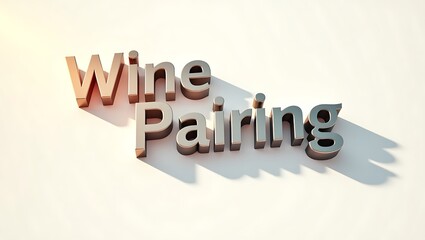 creative typography display illustrates the concept of wine pairing