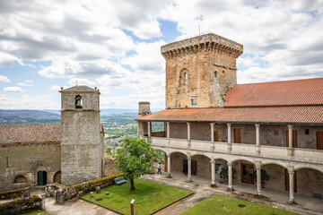 Palace of the Counts and tower of the Ladies in the medieval fortress of Monterrei (Monterrey), province of Ourense, Galicia, Spain
