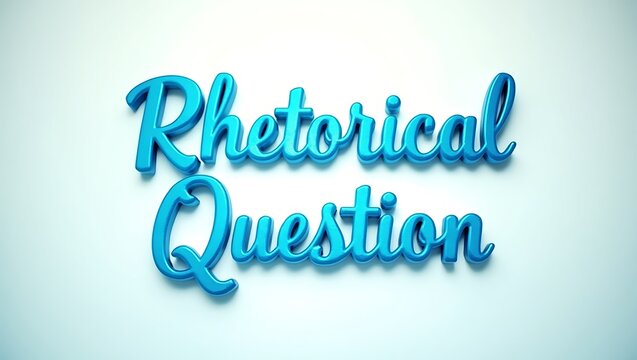 Stylish typography design featuring the phrase rhetorical question in a contemporary style
