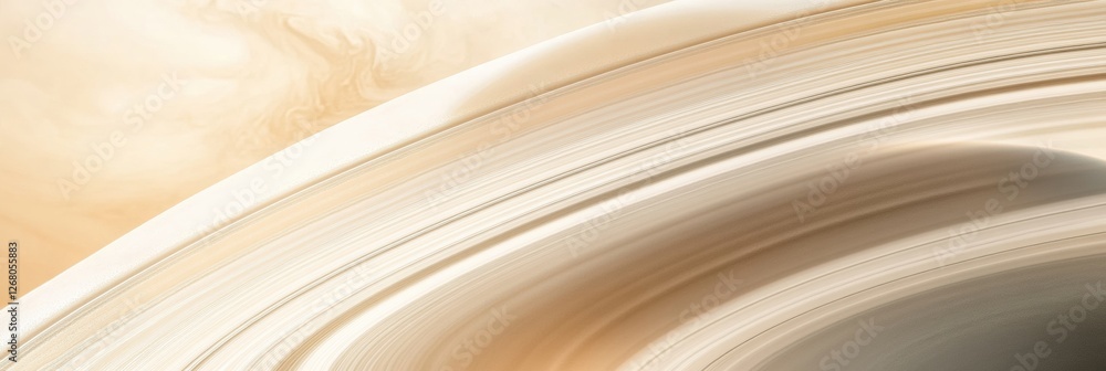 Poster beautiful close up view of the rings of saturn showcasing their stunning textures and colors in spac