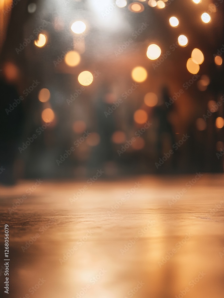 Fototapete cinematic action of actors illuminated by warm light in a dynamic performance. generative ai