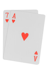 card gambling nine isolated on white background