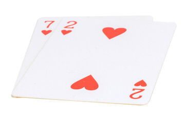 card gambling nine isolated on white background