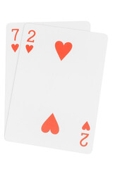 card gambling nine isolated on white background