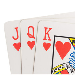 card gambling nine isolated on white background