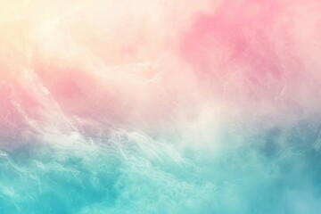Obraz premium Gentle watercolor effect background in pastel pink, blue, and green, evoking a peaceful and artistic feel