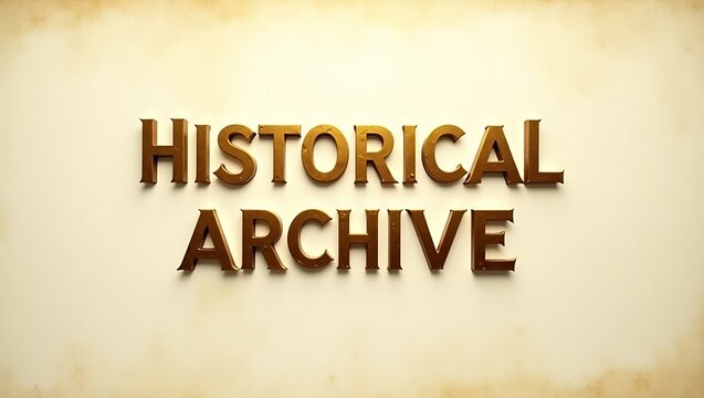 Typography showcasing historical archive text on a muted background