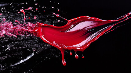 Colorful liquid splashing against a black background creates dynamic visual impact