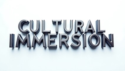 Explore cultural immersion through dynamic and engaging typography on a clean backdrop