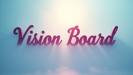 Creating a vision board with artistic typography for personal goals