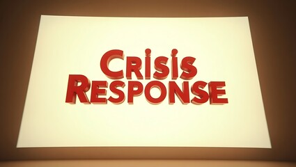 Crisis response message displayed in bold red typography against a soft background