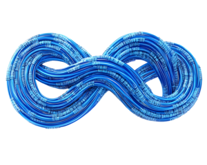 Intricate blue circuit board with complex electronic patterns representing modern technology.