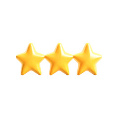 Obraz premium Three Golden Stars Shining Brightly Excellent Quality Top Rating