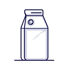 Carton milk package design, white background, graphic illustration, food packaging