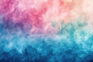 Fototapeta premium Gentle watercolor effect background in pastel pink, blue, and green, evoking a peaceful and artistic feel