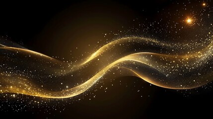 Golden Waves of Sparkling Dust and Light