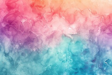 Fototapeta premium Gentle watercolor effect background in pastel pink, blue, and green, evoking a peaceful and artistic feel