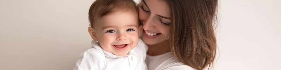 A woman cradling a baby in her arms, a heartwarming moment of motherly love