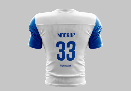 American Football Jersey Mockup: Back View Design and Features