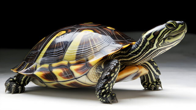 Vibrant Turtle with Intricate Shell Patterns