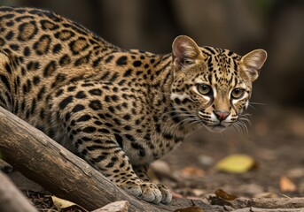 Obraz premium Leopard Cat in Southeast Asian Jungles