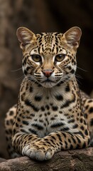 Fototapeta premium Leopard Cat in Southeast Asian Jungles