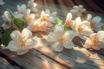 Soft shadows on a white tile background created by warm sunlight filtering through carefully arranged objects.