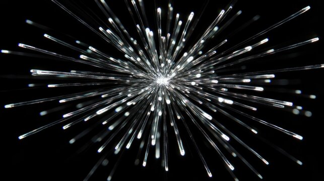 A sudden explosion of light in black and white