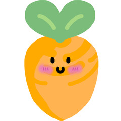 Cute carrot cartoon 