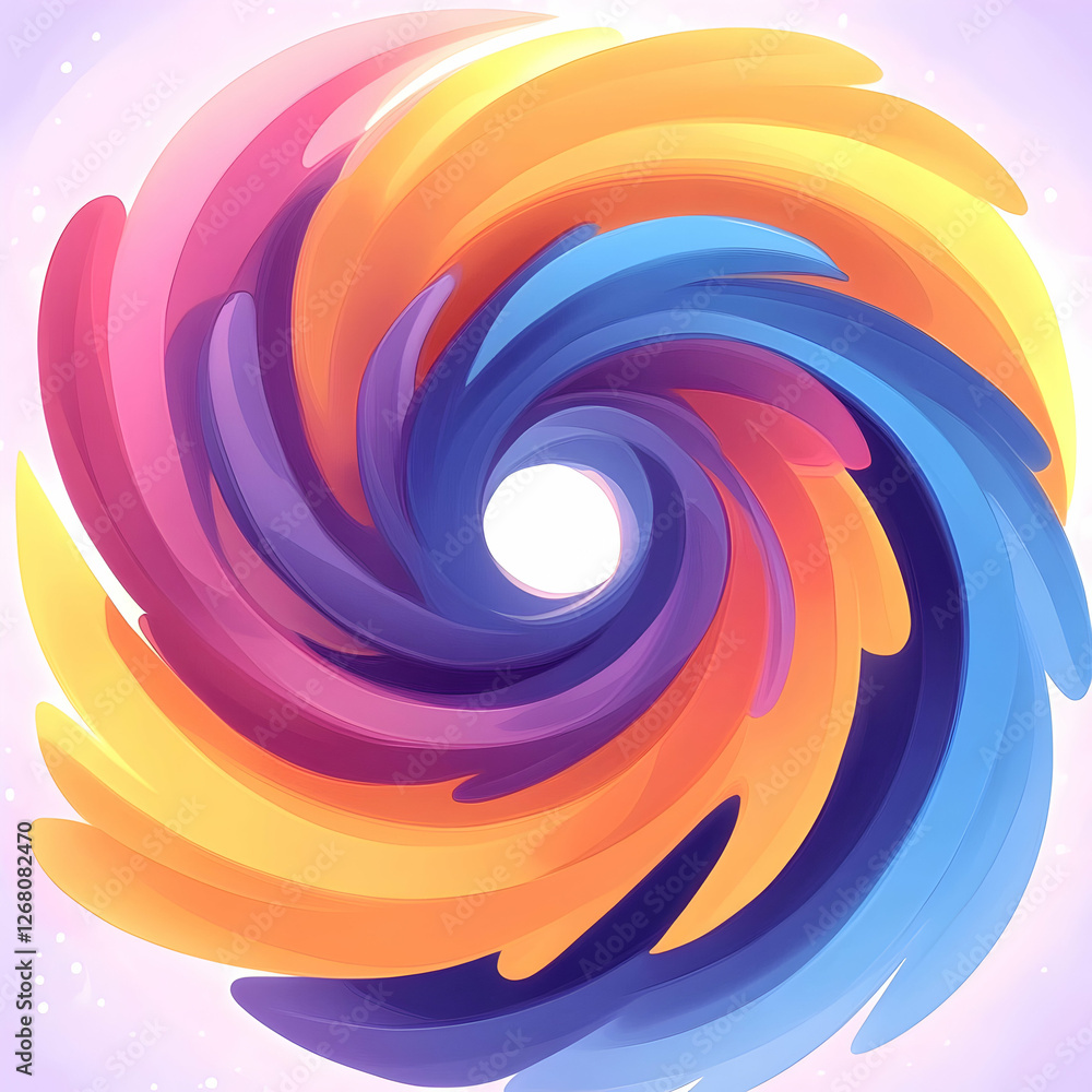 Poster a vibrant swirl of colors creating a dynamic and mesmerizing design. perfect for backgrounds, art pr
