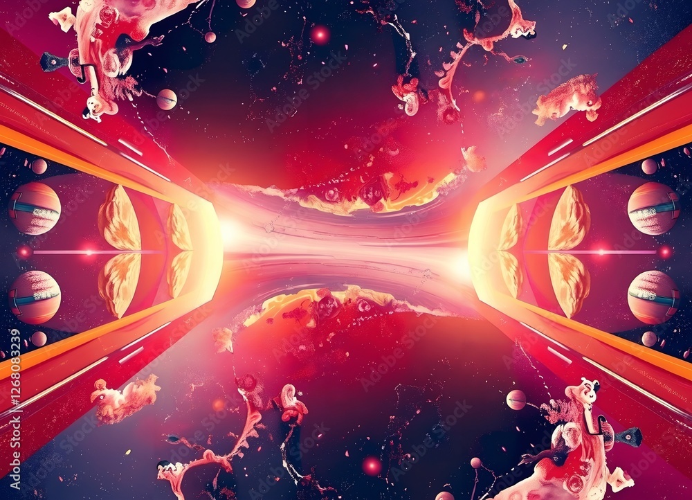 Canvas Prints surreal cosmic gateway of light