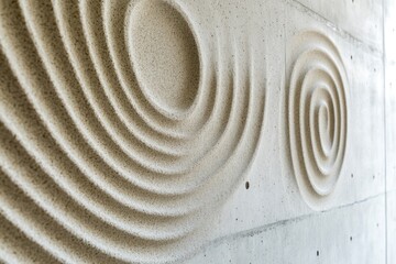 A close-up shot of a wall with circular patterns
