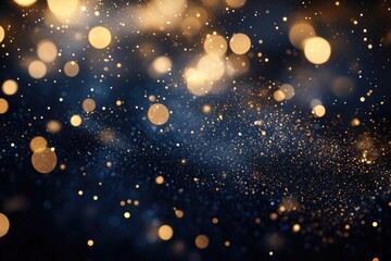 Obraz premium Blurry image of gold and blue lights, suitable for use in promotional materials or backgrounds