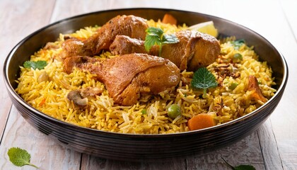 spicy butter chicken biryani