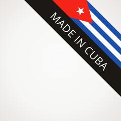 Made in Cuba - corner symbol with Cuban flag