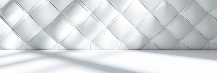 Abstract White Textured Wall With Soft Shadows And Natural Light In Modern Indoor Space Design