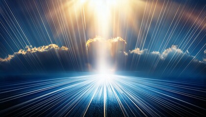 Fototapeta premium abstract heavenly background light from heaven revelation concept