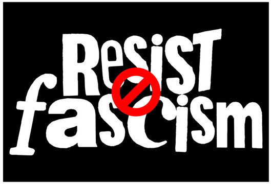 resist fascism  typography design template vector  