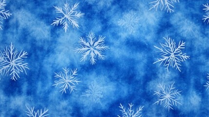 Seamless Blue Background with Snowflakes for Cool and Calm Winter Holiday Design