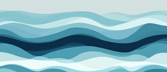 Abstract Watery Texture With Teal And Blue Waves Creating Calm Ripples And Patterns In Fluid