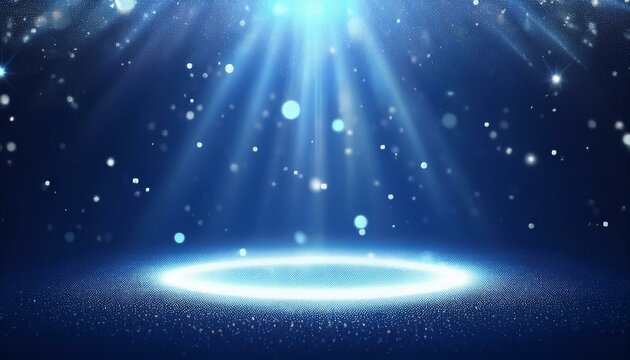 seamless loop glitter white blue particles stage and light shine abstract background flickering particles with bokeh effect 60 fps 4096x2304 px